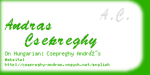 andras csepreghy business card